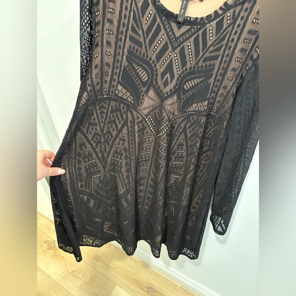 🌟 BCBGMAXAZRIA NATYLY BLACK LACE DRESS🌟 - Picture 4 of 14